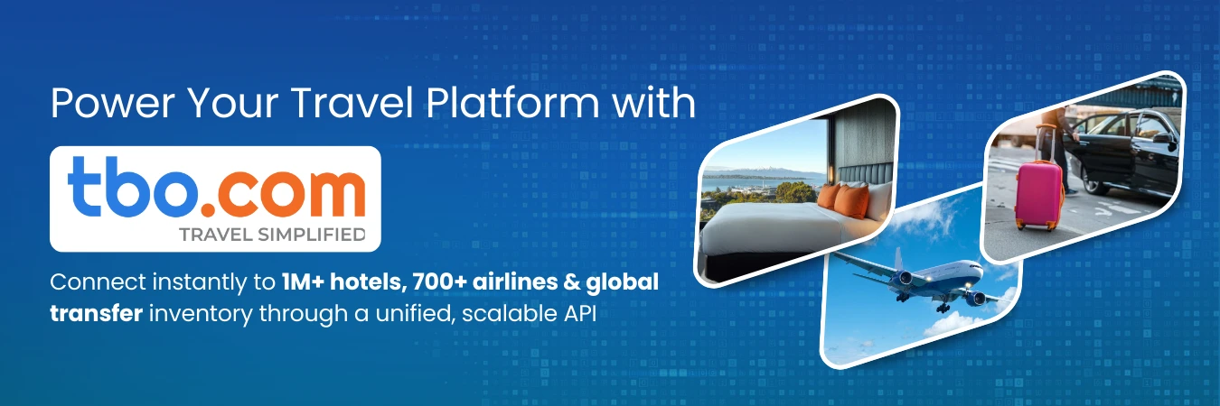 Travel Boutique Online (TBO) API integration for hotels, flights and transfers